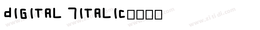Digital 7italic字体转换